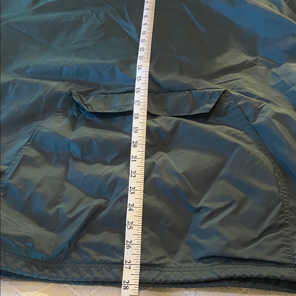 Unisex Dark Green Hooded Pullover Windbreaker Jacket. Sz L. - Picture 15 of 15